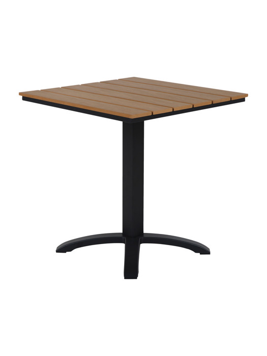 Cafebord 70 x 70 cm sort/teak bøg